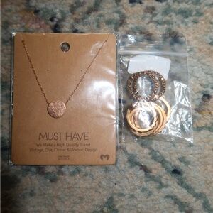 Necklace and rings combo